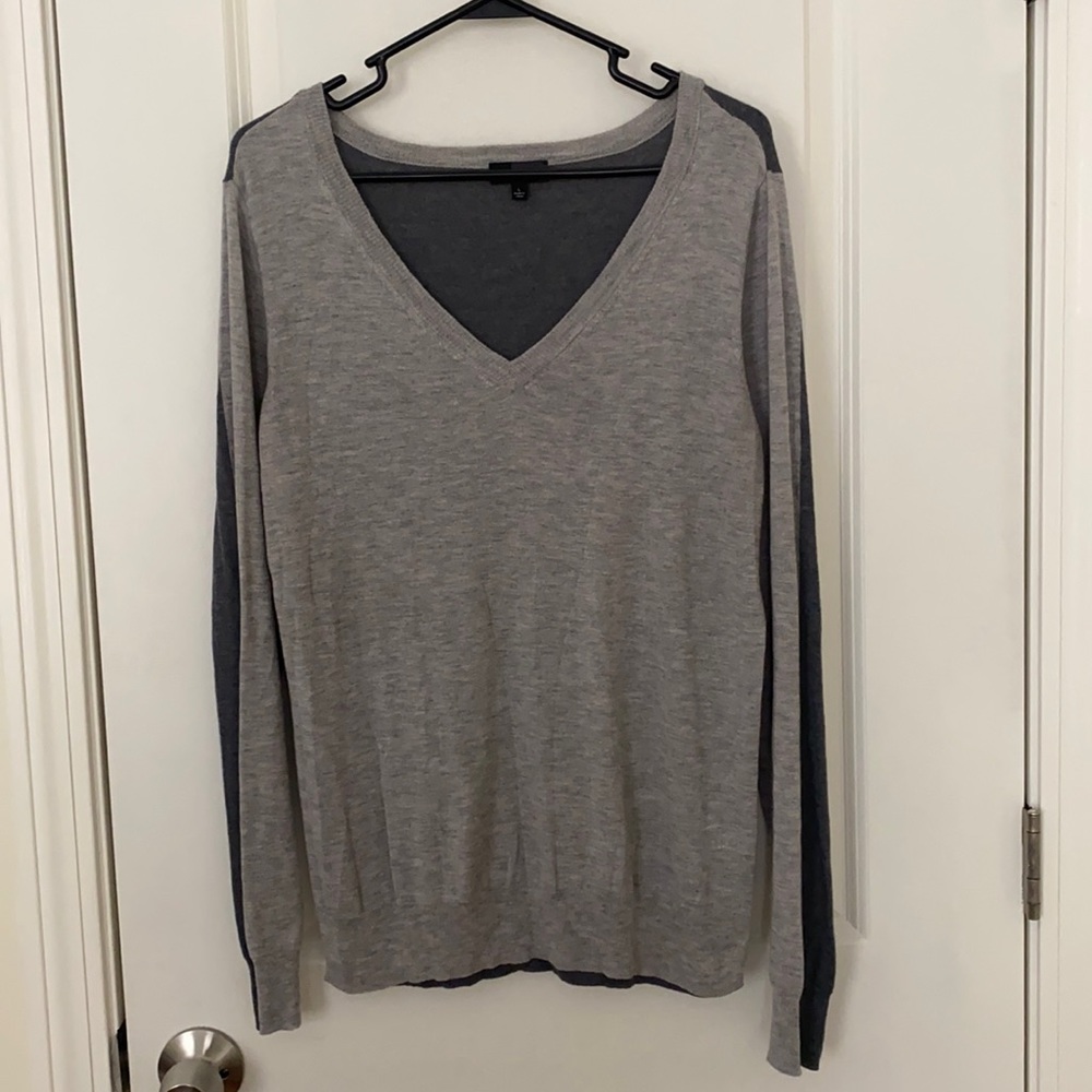 The Limited Grey Dual Tone Sweater